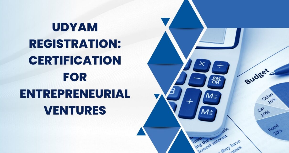 Udyam Registration Certification for Entrepreneurial Venture