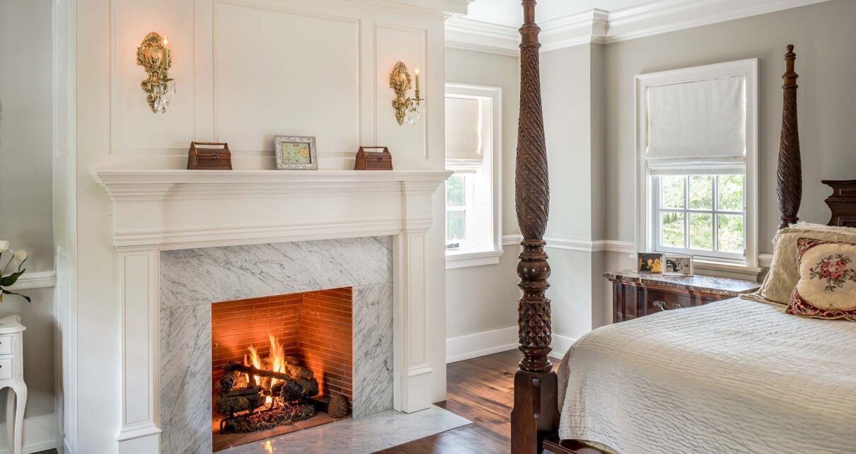 Facing Fireplaces with Marble